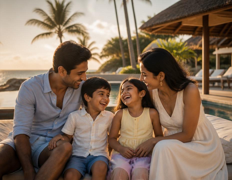 A family vacation moment