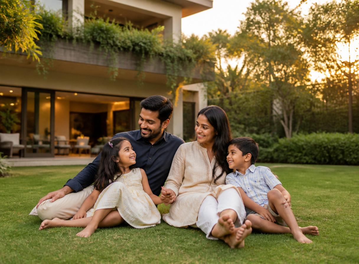 A family enjoying the home they planned for